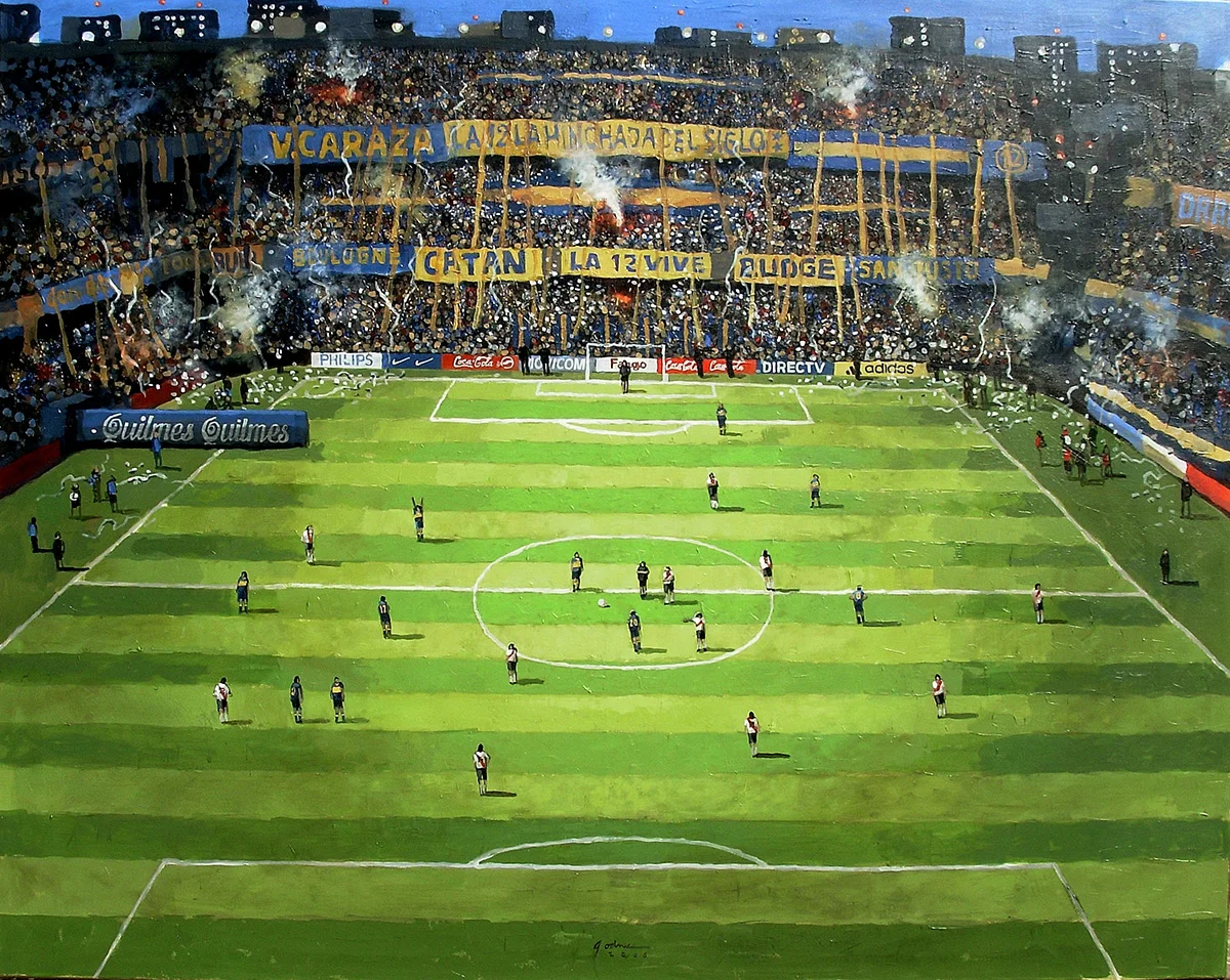 Noche Azul y Oro. 120 x 150 cm