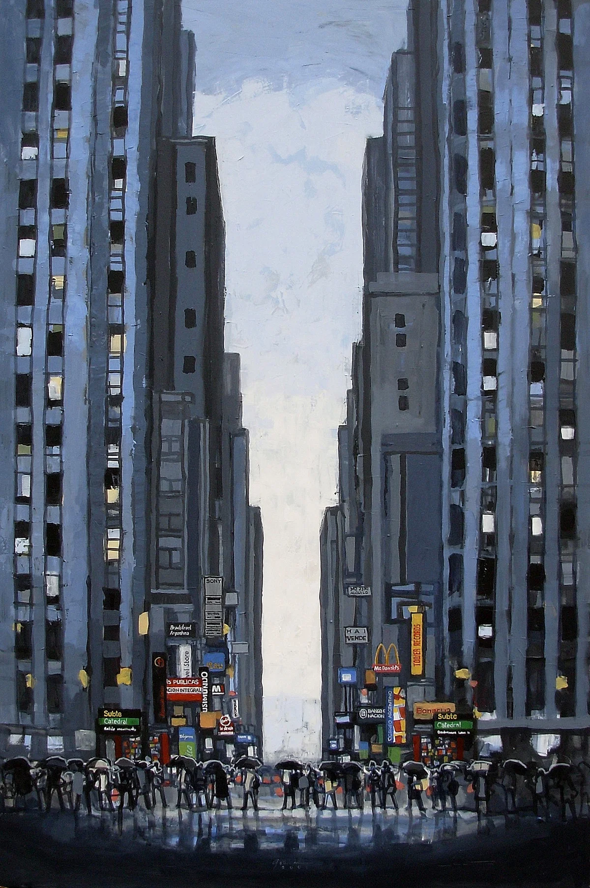 In Blue. 150 x 100 cm