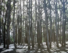 1. El sol entre los pinos. 140x180cm - Habitat 2015 - 2022